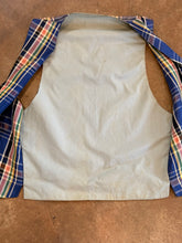 60’s Madras Plaid Taffeta Vest | Xs/Sm
