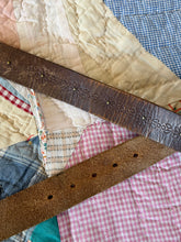 Vintage Brown Floral Leather Belt