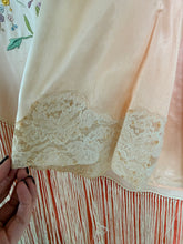 30’s Peach Satin Tulure Bed Jacket | Medium