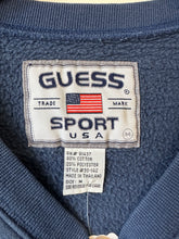 Vintage Guess Athletic Crewneck Sweatshirt Navy Blue|Medium