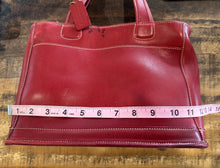 Vintage Coach Red Leather Bleecker Satchel Bag