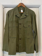 Vintage Military Button Up Shirt | Size Large