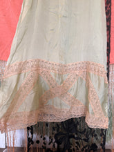 1920’s Green Silk Lace Slip Dress | M/L