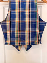 60’s Madras Plaid Taffeta Vest | Xs/Sm