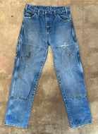 Vintage distressed Dickies double knee denim jeans 32x34