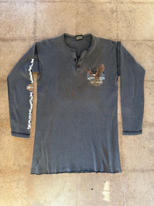 Vintage Harley Henley long sleeve tee | medium