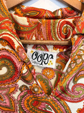 70’s Oops California Paisley Bell Sleeve Mini Dress | Sm/M