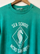 Sea School MCRD San Diego Vintage Tee Seahorse/anchor graphic|S