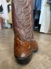 Vintage Tony Lama Brown Snakeskin Boots|9.5 D