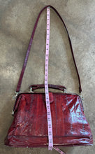 Vintage 1980s Red Eel Skin Doctor Bag Frame
Satchel Crossbody Purse