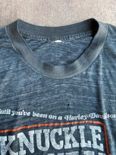 80’s Threadbare Harley Knuckle Head Brown’s Cycle Tee | Medium