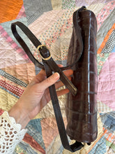 Vintage 80’s dark brown eel skin purse
