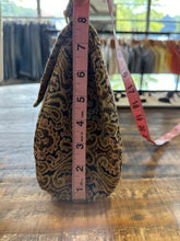 Vintage 50’s/60’s Handmade Paisley Tapestry Purse with Brass Turnlock Clasp