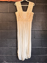 Antique 30’s Silk Chiffon pale blue slip dress | large