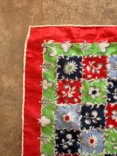 50’s silk floral small square scarf