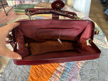 Vintage 1980s Red Eel Skin Doctor Bag Frame
Satchel Crossbody Purse