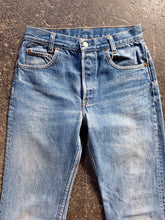 Vintage 80’s Levi’s 701 Button Fly Student Fit Faded Blue Jeans | tag size 30x36