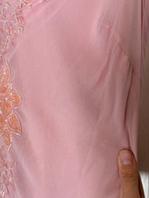 90’s Newport News Rose Beaded Bias Cut Maxi Dress | size 12