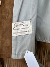 Vintage 1960s Jo-O-Kay Brown Suede Fringe Western Jacket|Medium