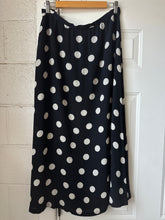Vintage Polka Dot Black + White Maxi Skirt
