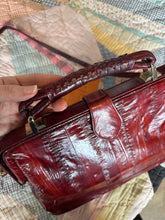 Vintage 1980s Red Eel Skin Doctor Bag Frame
Satchel Crossbody Purse