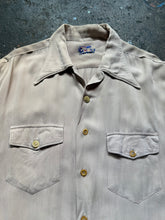 50’s National rayon loop collar shirt | large