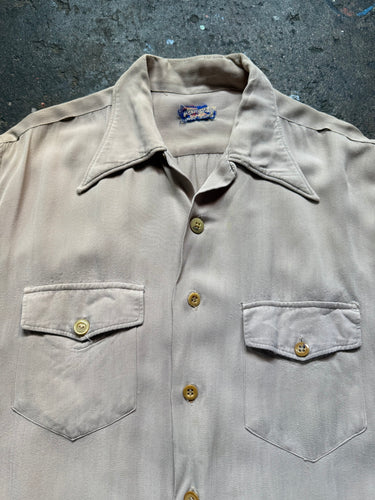 50’s National rayon loop collar shirt | large