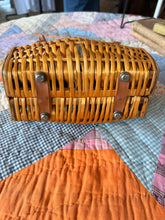 60’s Wicker Basket Turn Lock Purse