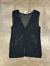 Vintage crochet beaded vest cardigan- S/M
