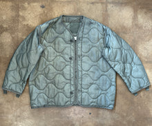 Vintage sage green quilted military liner