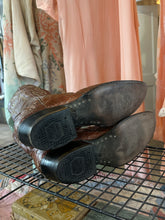Vintage Tony Lama Brown Snakeskin Boots|9.5 D