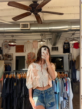 30’s Peach Satin Tulure Bed Jacket | Medium