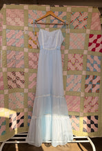 70’s Pale Blue Prairie Dress | M/L