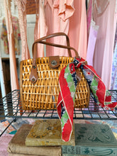 60’s Wicker Basket Turn Lock Purse