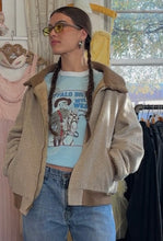 Vintage William Barry vintage houndstooth jacket with a sherpa lining