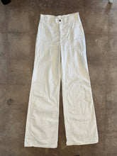 Vintage White Cotton Wide-Leg Sailor Pants|Waist 28”