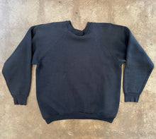 Vintage 80s/90s Chanel Bootleg Embroidered Crewneck Sweatshirt Faded Black|Large
