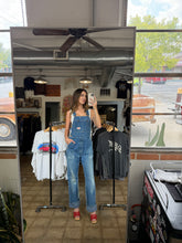 Vintage distressed roundhouse overalls | medium