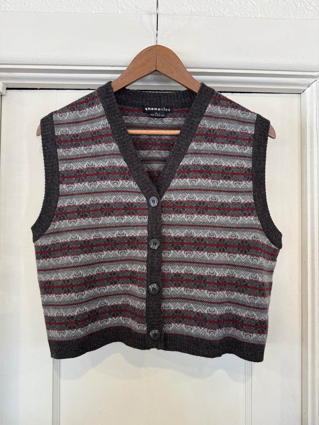 Vintage Theomiles stripe knit vest | sm/m
