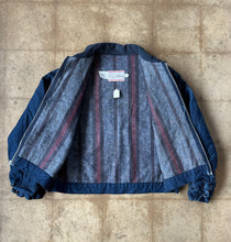 Vintage 70s Sears Dark-Wash Denim Workwear Jacket with Blanket Lining & Cord Collar|XL