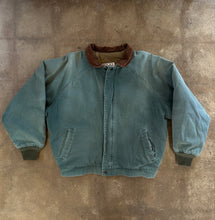 Vintage 90s Faded Sage Green Walls Blizzard-Pruf Canvas Bomber Jacket|XL