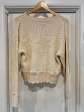 Vintage Cream Knit Sweater | Size Medium