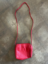Vintage Red Leather Crossbody Purse
