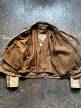 Vintage Diamond Leather light brown leather moto jacket | M