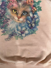 Vintage Peach Kitten Sweatshirt| sm/m