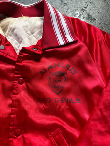 Vintage Red Devis satin bomber jacket | sm/m
