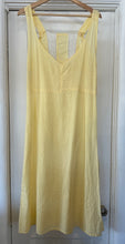 Vintage Butter Yellow Midi Dress with Lace Bodice|M/L