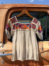 30’s Sheer Embroidered Peasant Blouse | xs