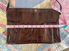 Vintage 80’s dark brown eel skin purse