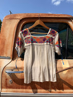 30’s Sheer Embroidered Peasant Blouse | xs